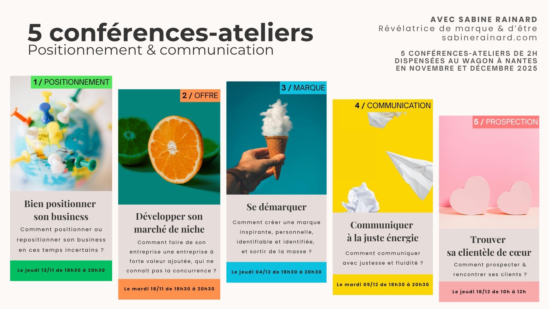 5 CONFÉRENCES-ATELIERS